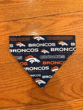 Denver Broncos Dog Bandana Over-the-Collar Pet Scarf NFL Football Puppy Small